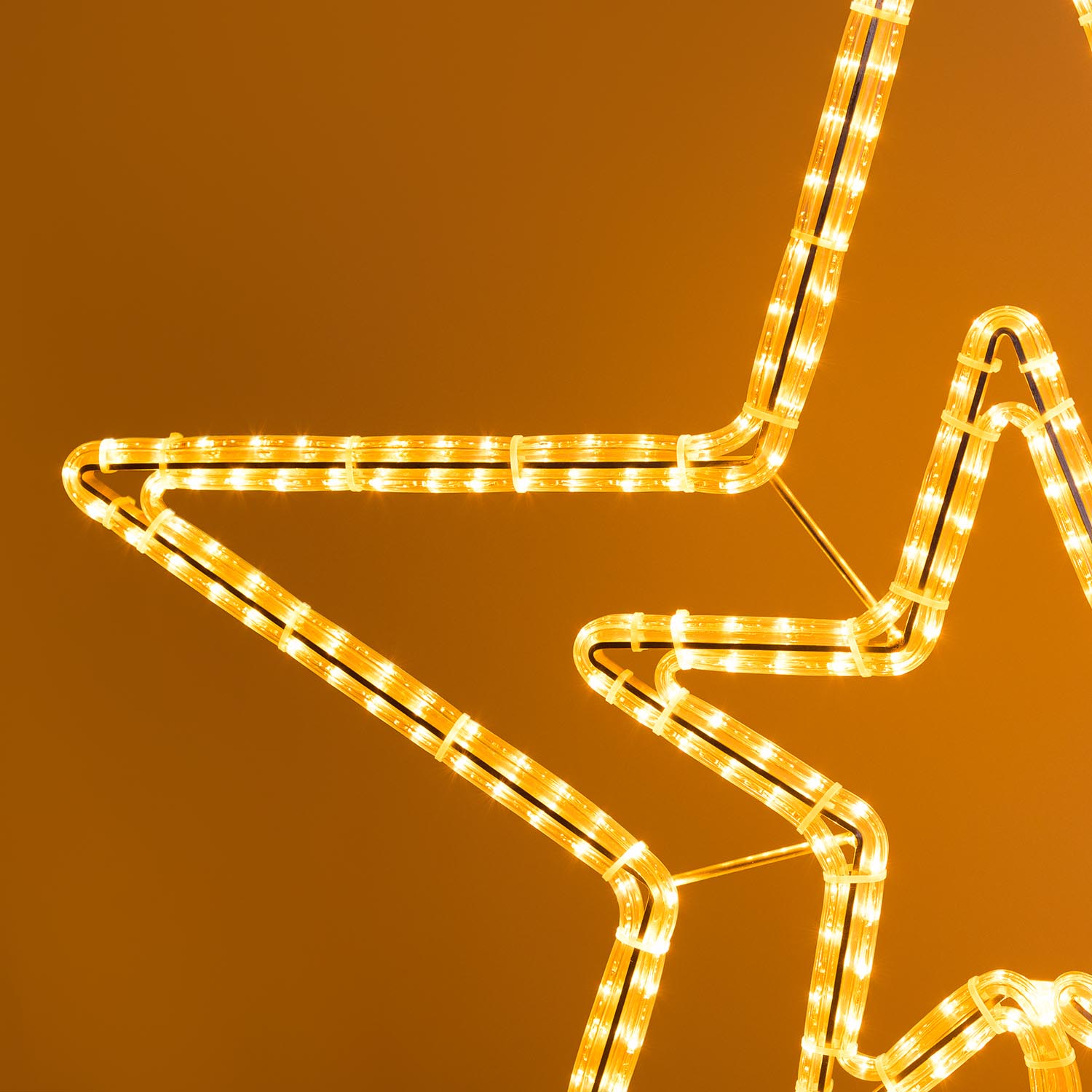 Étoile en tube lumineux, 100 x h 105 cm, 374 led blanc chaud 2 Étoile en tube lumineux, 100 x h 105 cm, 374 led blanc chaud 2