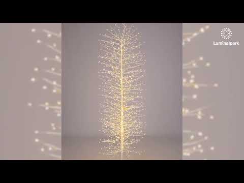 Arbre Slim Branche de Tilleul blanc h 1,7 m, 1416 microled blanc chaud, intérieur 2