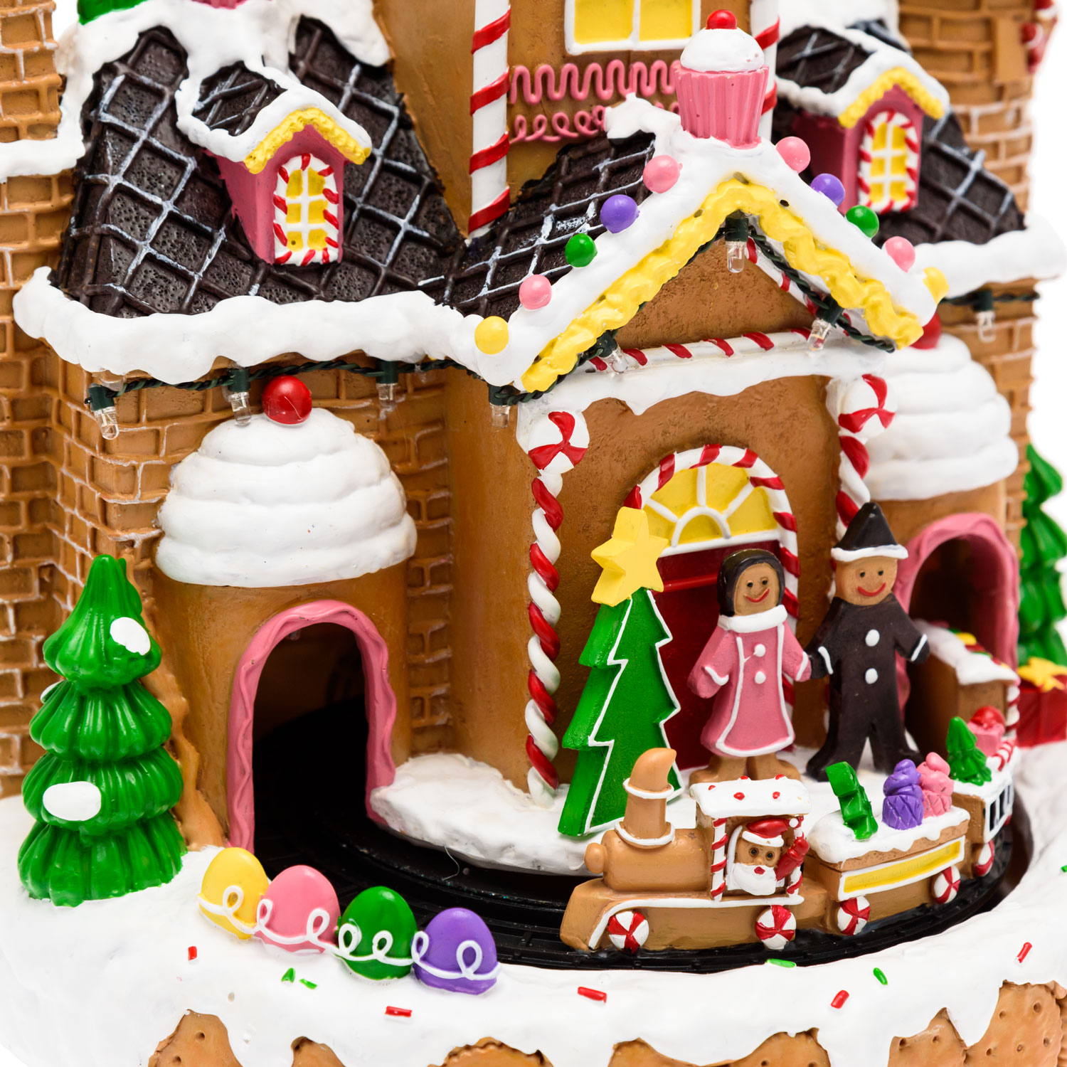 Villaggio di Natale, Candy Village con Trenino in movimento, h 28 cm, musiche natalizie 4 Villaggio di Natale, Candy Village con Trenino in movimento, h 28 cm, musiche natalizie 4