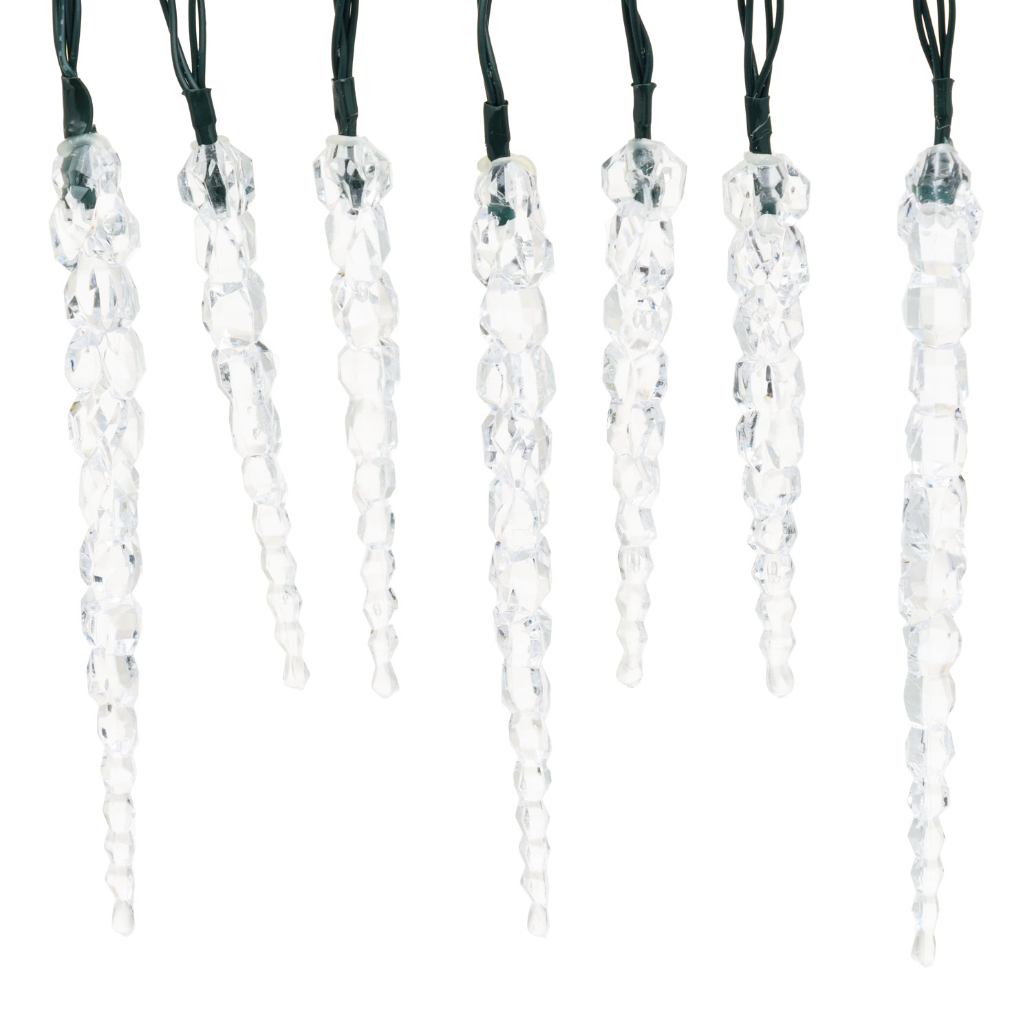 Dekolichterkette 8 m, 40 LED-Eiszapfen kaltweiß 4 Dekolichterkette 8 m, 40 LED-Eiszapfen kaltweiß 4