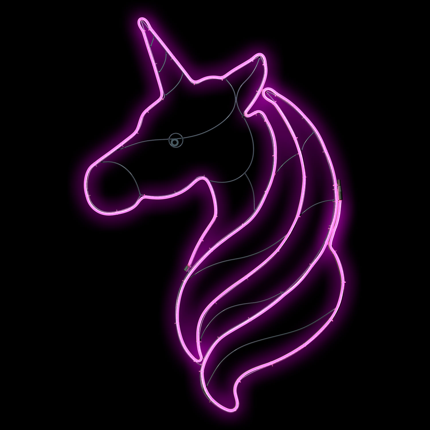 Unicorno in tubo effetto neon, led rosa 4 Unicorno in tubo effetto neon, led rosa 4