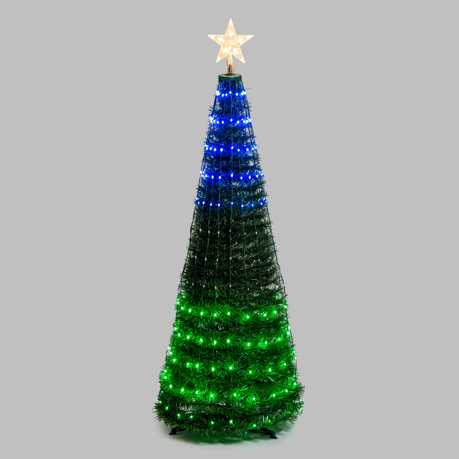 Faltbarer Baum aus künstlichem Kiefer, h. 150 cm, 234 RGB LED Lichterperlen 25 Faltbarer Baum aus künstlichem Kiefer, h. 150 cm, 234 RGB LED Lichterperlen 25
