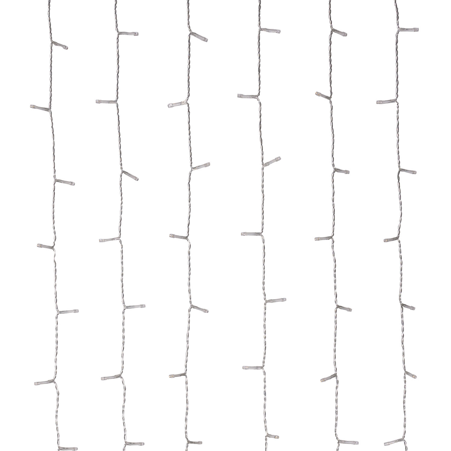 Tenda Connect+ 1 x h 2 m, 200 led bianco caldo e bianco freddo, cavo trasparente, prolungabile 2