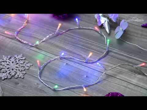 Guirlande 13,1 m, 180 miniled multicolor, câble transparent 2 Guirlande 13,1 m, 180 miniled multicolor, câble transparent 2