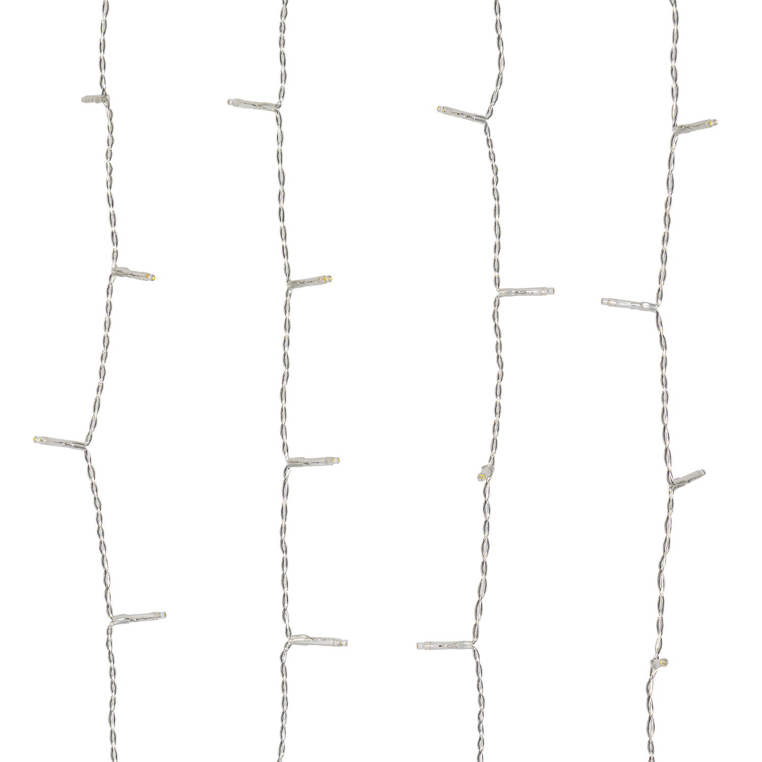 Stalattite 3 x h 0,96 m, 360 miniled bianco caldo, cavo trasparente 4