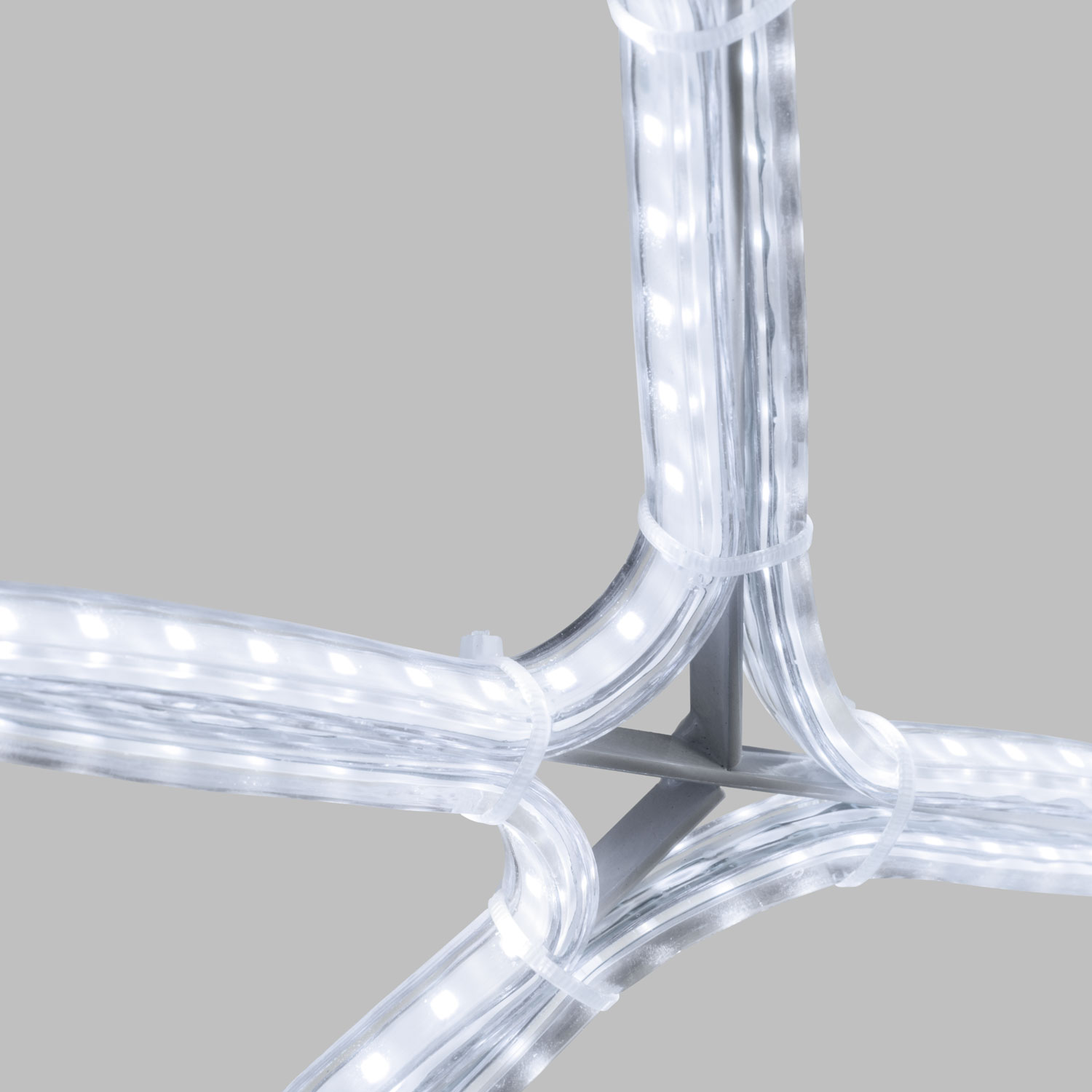 Schneekristall aus SMD Strip Lichtschlauch, 70 x 67 cm, LEDs kaltweiß 3 Schneekristall aus SMD Strip Lichtschlauch, 70 x 67 cm, LEDs kaltweiß 3