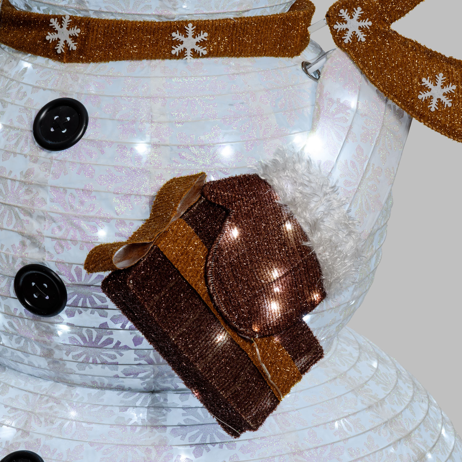 Pupazzo di Neve ripiegabile h 185 cm, led bianco freddo 8 Pupazzo di Neve ripiegabile h 185 cm, led bianco freddo 8