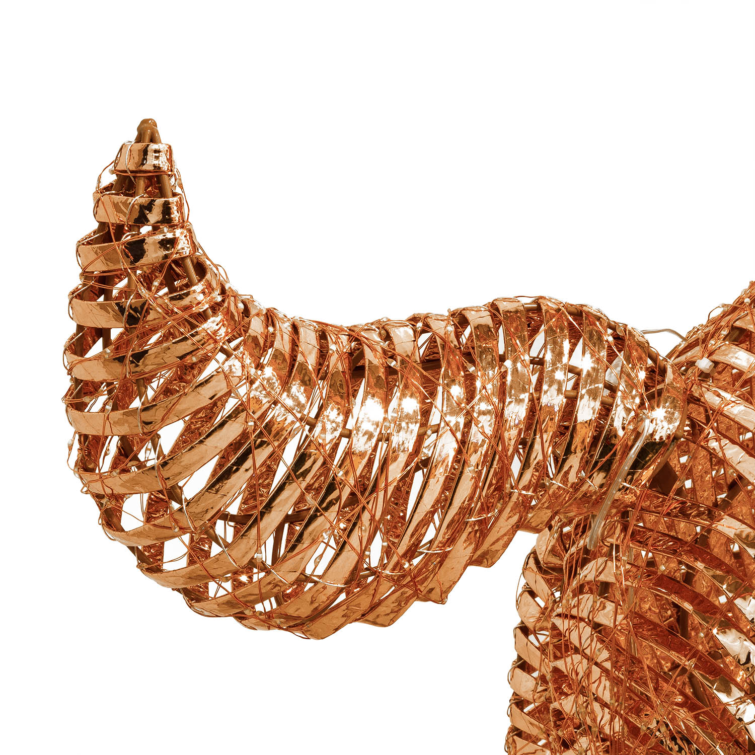 Renna Maxi a coste 3D Rose Gold, h 270 cm, 8300 microled bianco caldo 5