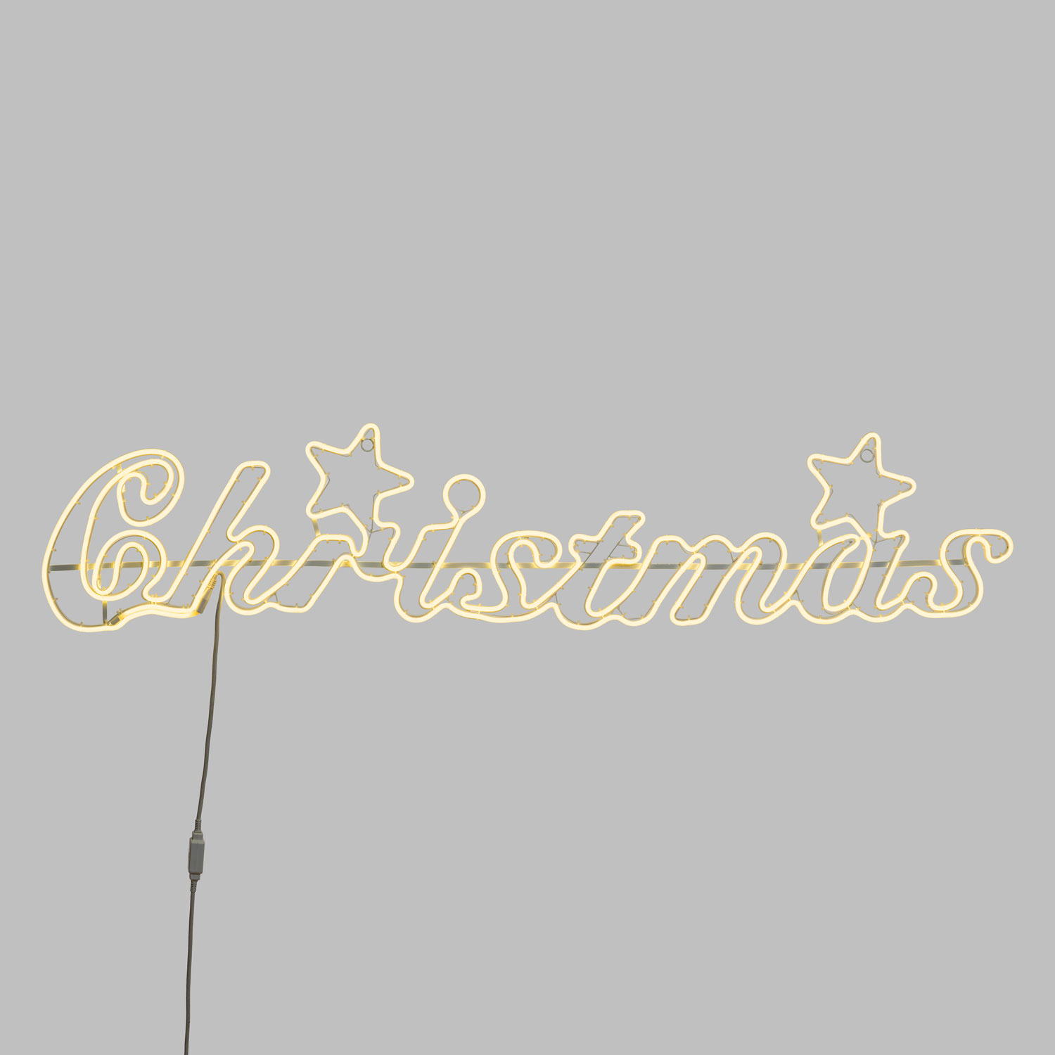 Scritta Merry Christmas in tubo effetto neon, 2040 led bianco caldo 3 Scritta Merry Christmas in tubo effetto neon, 2040 led bianco caldo 3
