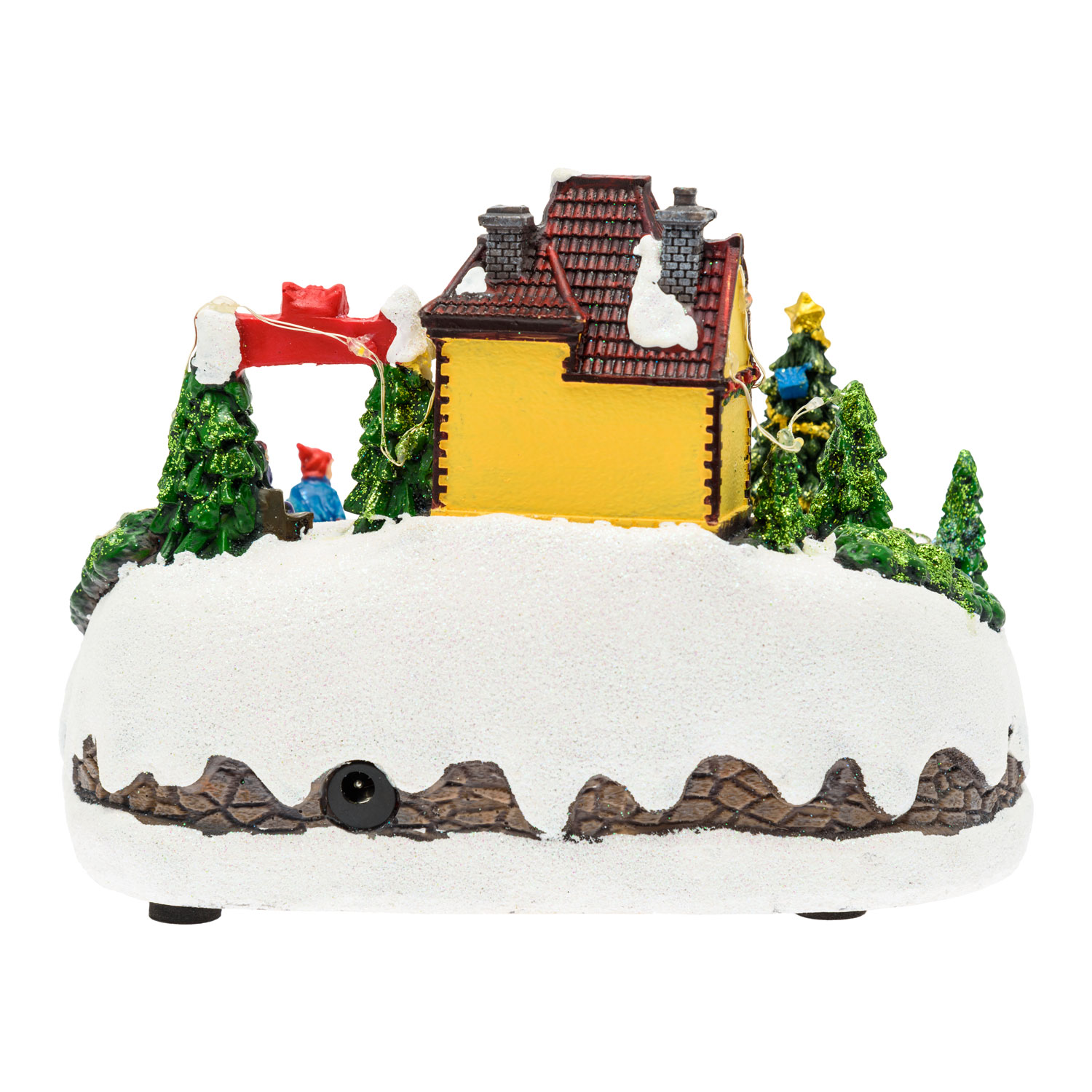 Pueblo Navidad de poliresina, Patinador y Árbol Navidad con Niños giratorios, h 15 cm 6 Pueblo Navidad de poliresina, Patinador y Árbol Navidad con Niños giratorios, h 15 cm 6