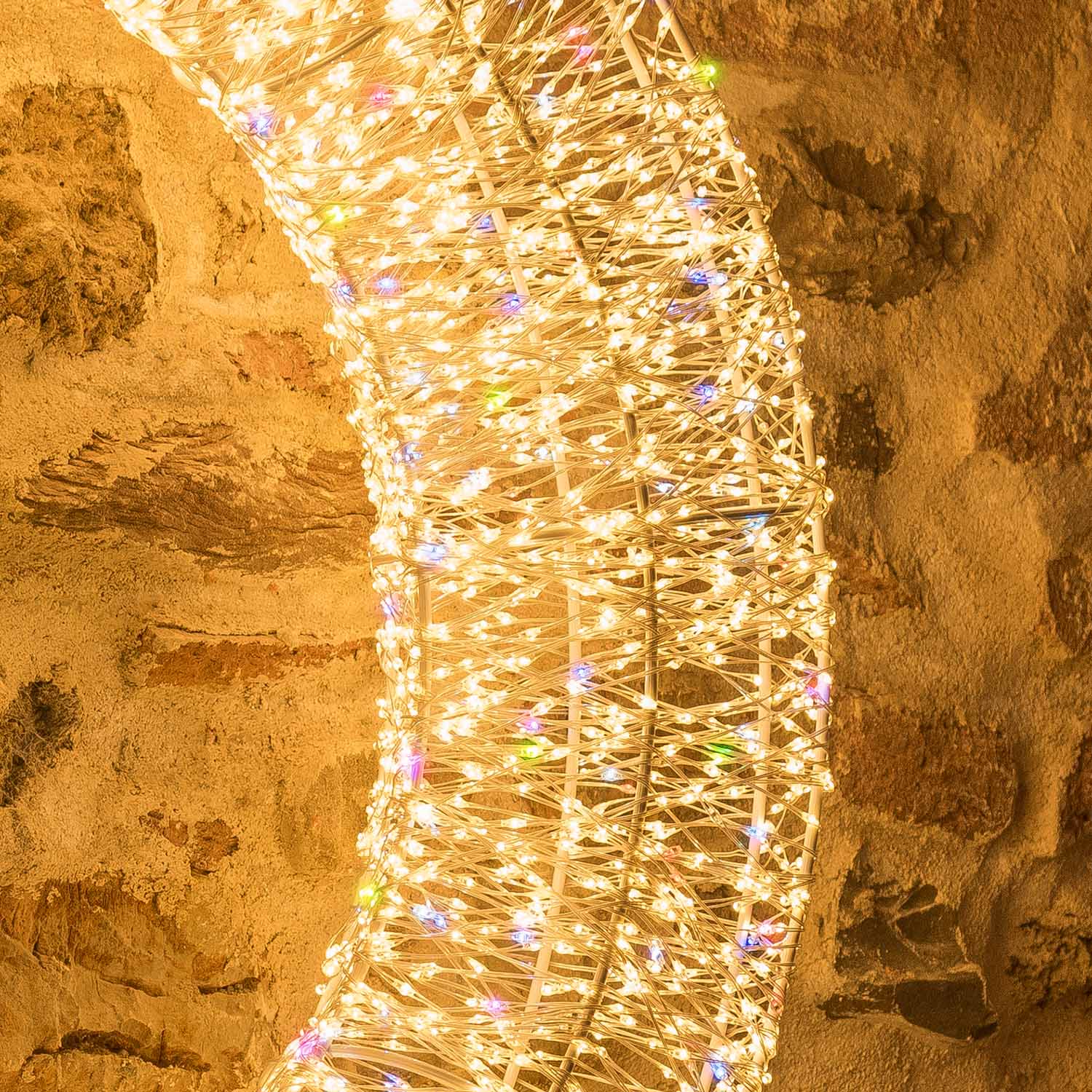 Corona Bianca 3D Ø 75 cm, microled bianco caldo e RGB, uso interno 8