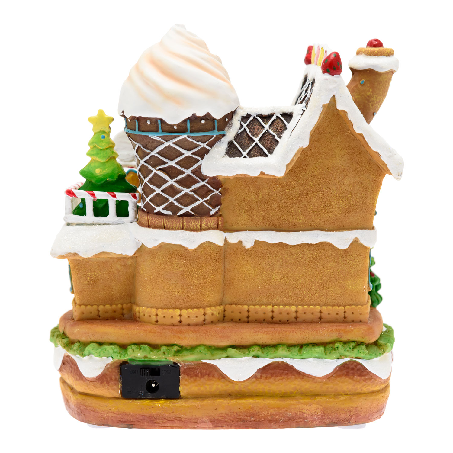 Village de Noël, Village en pain d'épice avec personnages en mouvement, h 25 cm, musiques de Noël 5 Village de Noël, Village en pain d'épice avec personnages en mouvement, h 25 cm, musiques de Noël 5