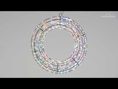 Corona 3D, Ø 35 cm, 1000 micro led RGB cambia color, uso en interiores 2 Corona 3D, Ø 35 cm, 1000 micro led RGB cambia color, uso en interiores 2