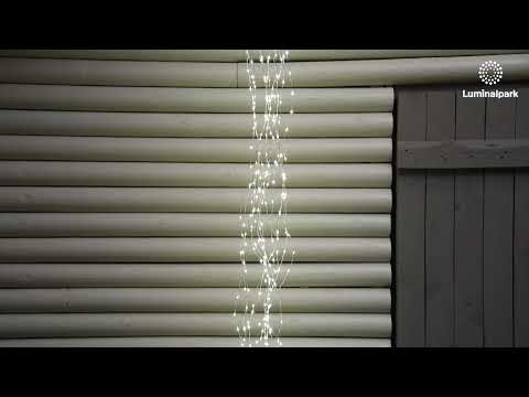 Cascade de lumière câble argenté, 600 microled blanc froid 2 Cascade de lumière câble argenté, 600 microled blanc froid 2