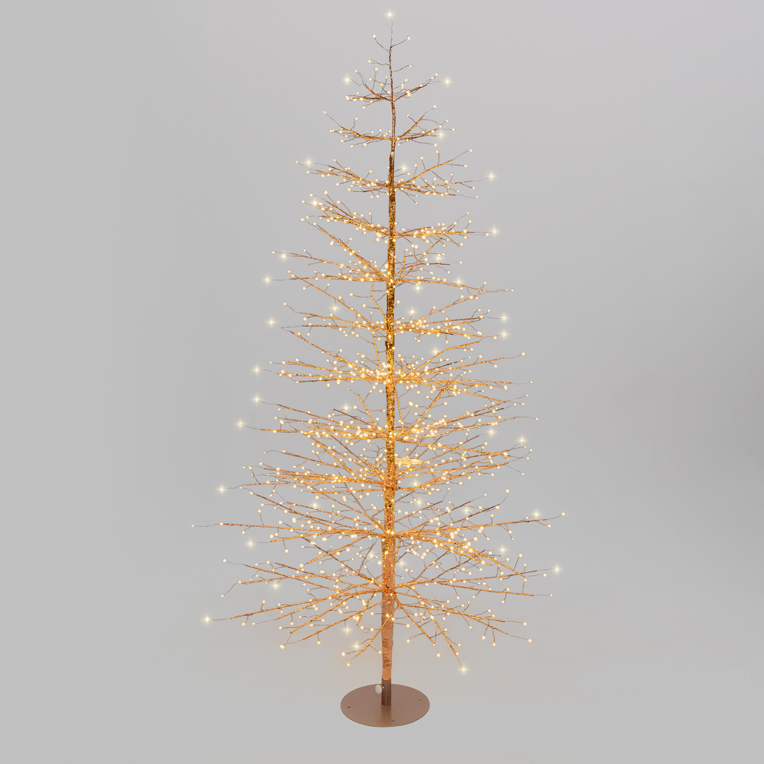 Albero Conico Tiglio oro rosa h 1,5 m, 1120 microled bianco caldo, uso interno