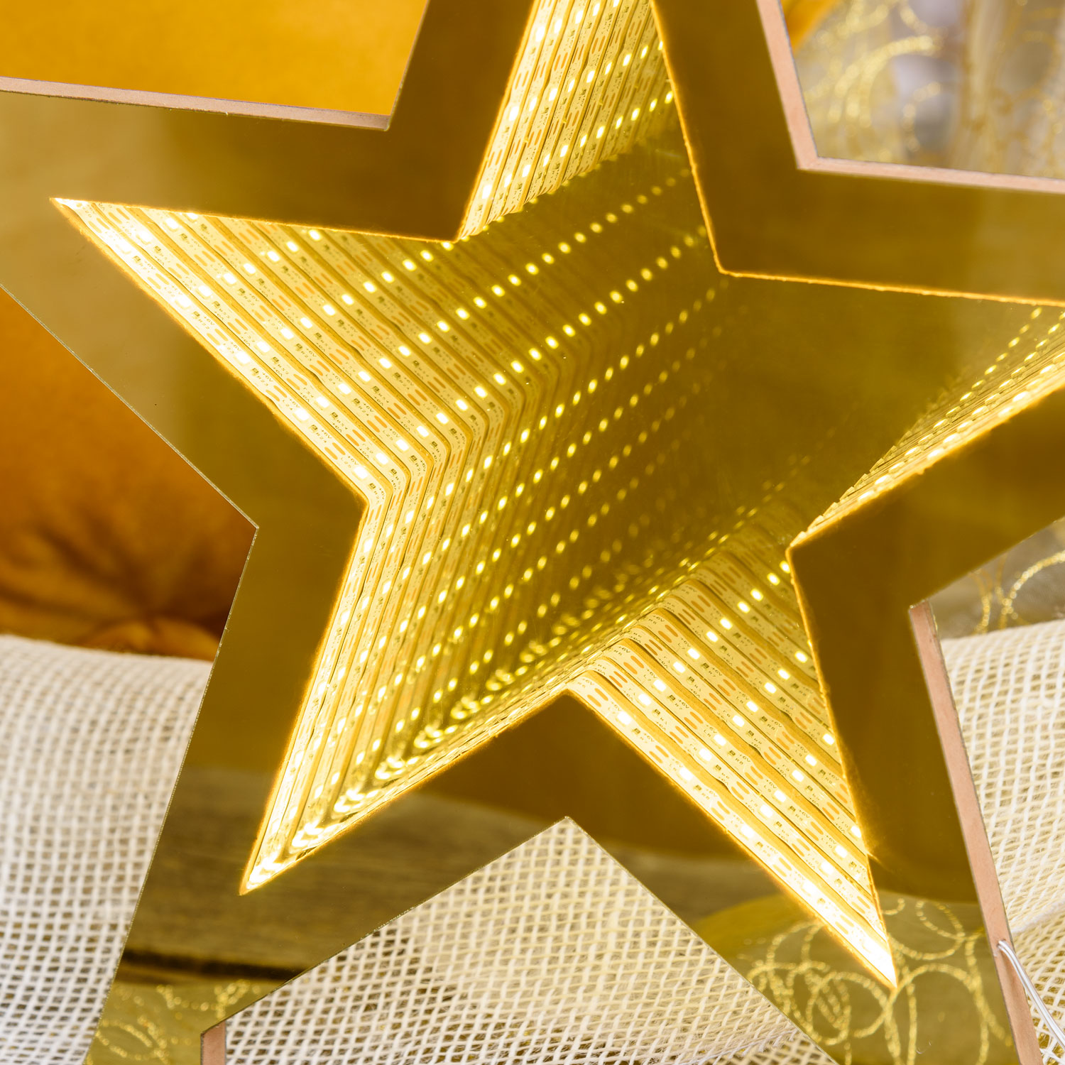 Étoile lumineuse Miroir Infini, h 36 cm, led blanc chaud traditionnel 5 Étoile lumineuse Miroir Infini, h 36 cm, led blanc chaud traditionnel 5
