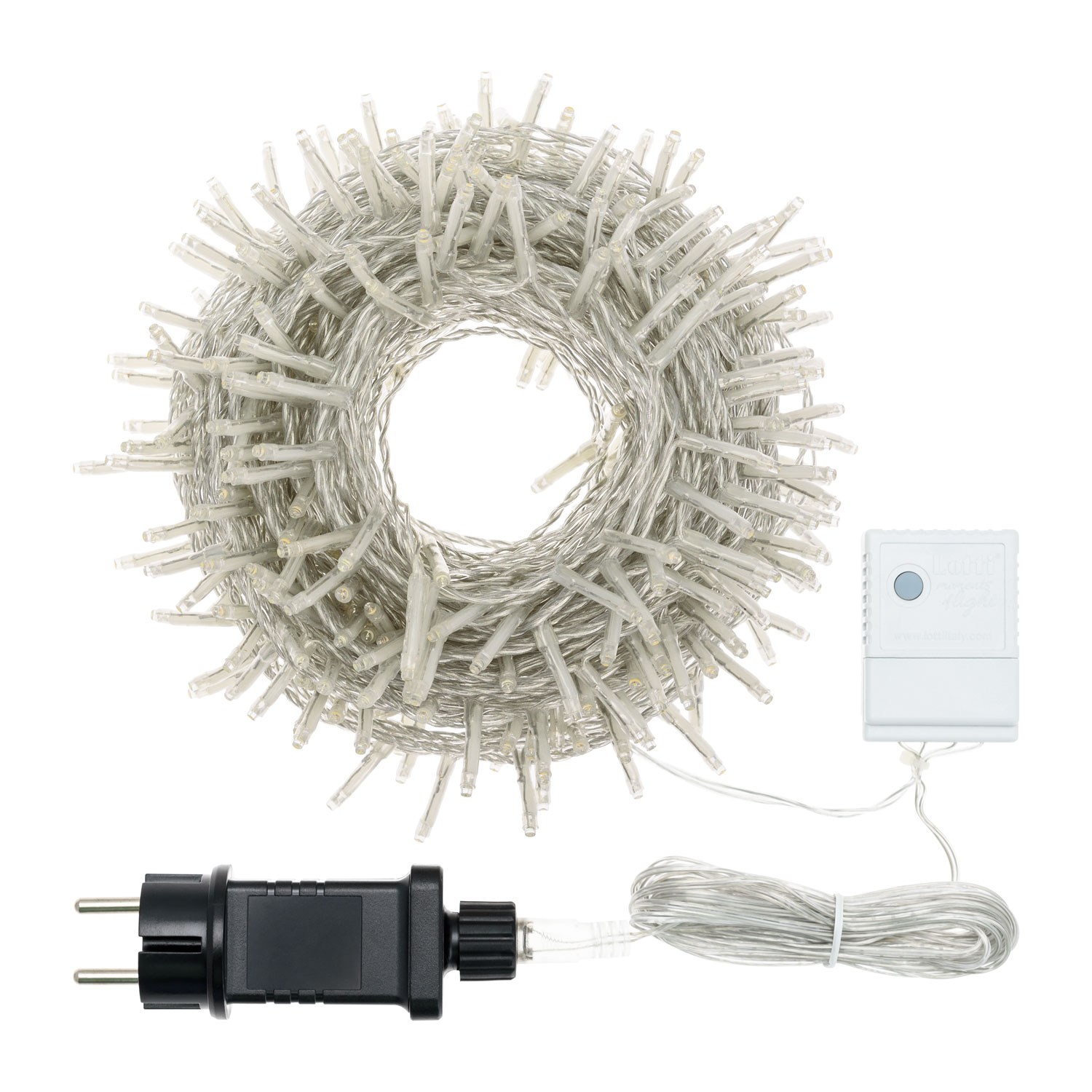 Catena 25,7 m, 360 miniled bianco caldo, cavo trasparente 2 Catena 25,7 m, 360 miniled bianco caldo, cavo trasparente 2