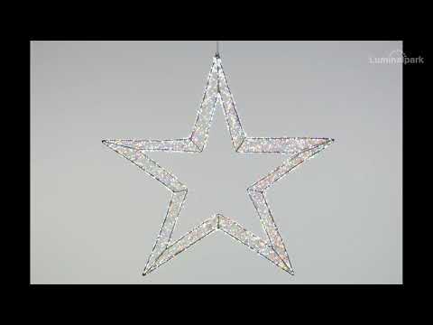 3D brauner Stern Ø 110 cm, 7000 RGB farbwechselnde Micro-LEDs, Innenbereich 2 3D brauner Stern Ø 110 cm, 7000 RGB farbwechselnde Micro-LEDs, Innenbereich 2