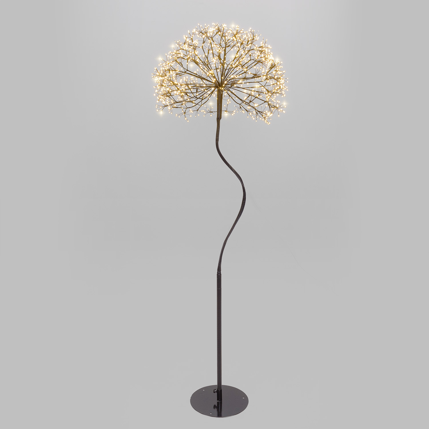 Albero Ramo sfera RICCO nero, h 160 cm, 1350 microled bianco caldo, uso interno