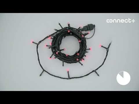 5m Candy Cane Connect+ String Lights, 50 LEDs, green cable, connectable 2