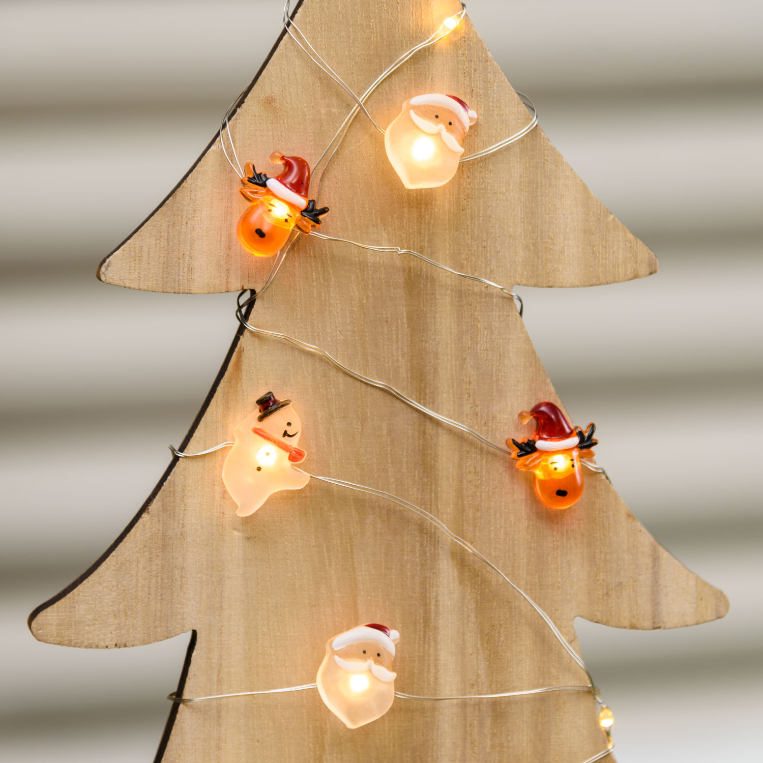 Guirnalda con 40 decoraciones navideñas a pilas, microled blanco cálido 10 Guirnalda con 40 decoraciones navideñas a pilas, microled blanco cálido 10