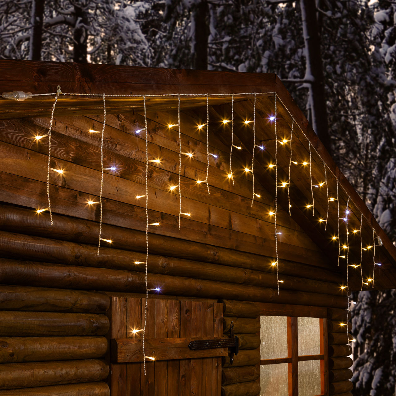 Eiszapfen-Lichterkette 2,7 x h 0,8 m, 66 LEDs warm- und kaltweiß 8 Eiszapfen-Lichterkette 2,7 x h 0,8 m, 66 LEDs warm- und kaltweiß 8