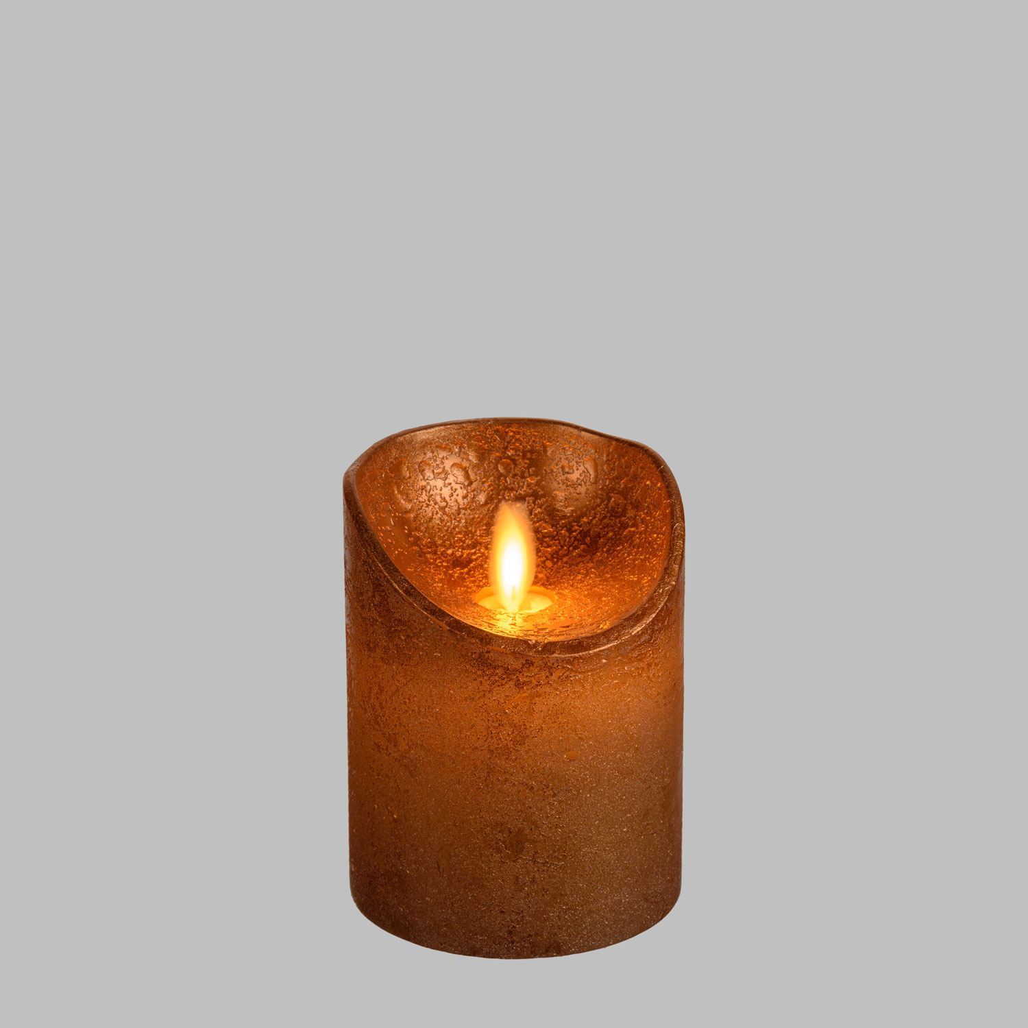 LED-Wachskerze kupferfarben (10 cm) 4 LED-Wachskerze kupferfarben (10 cm) 4