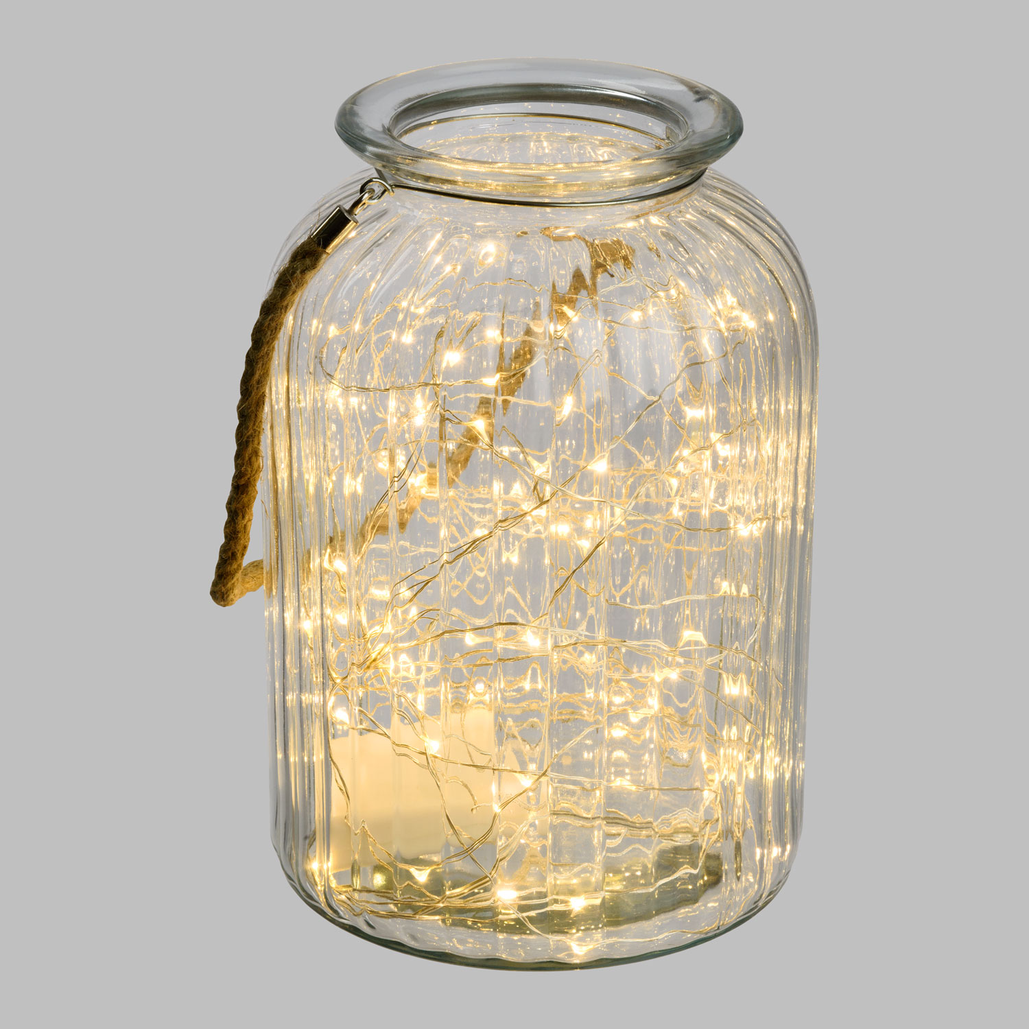 Vase en verre transparent avec 120 MicroLED blanc chaud 5 Vase en verre transparent avec 120 MicroLED blanc chaud 5