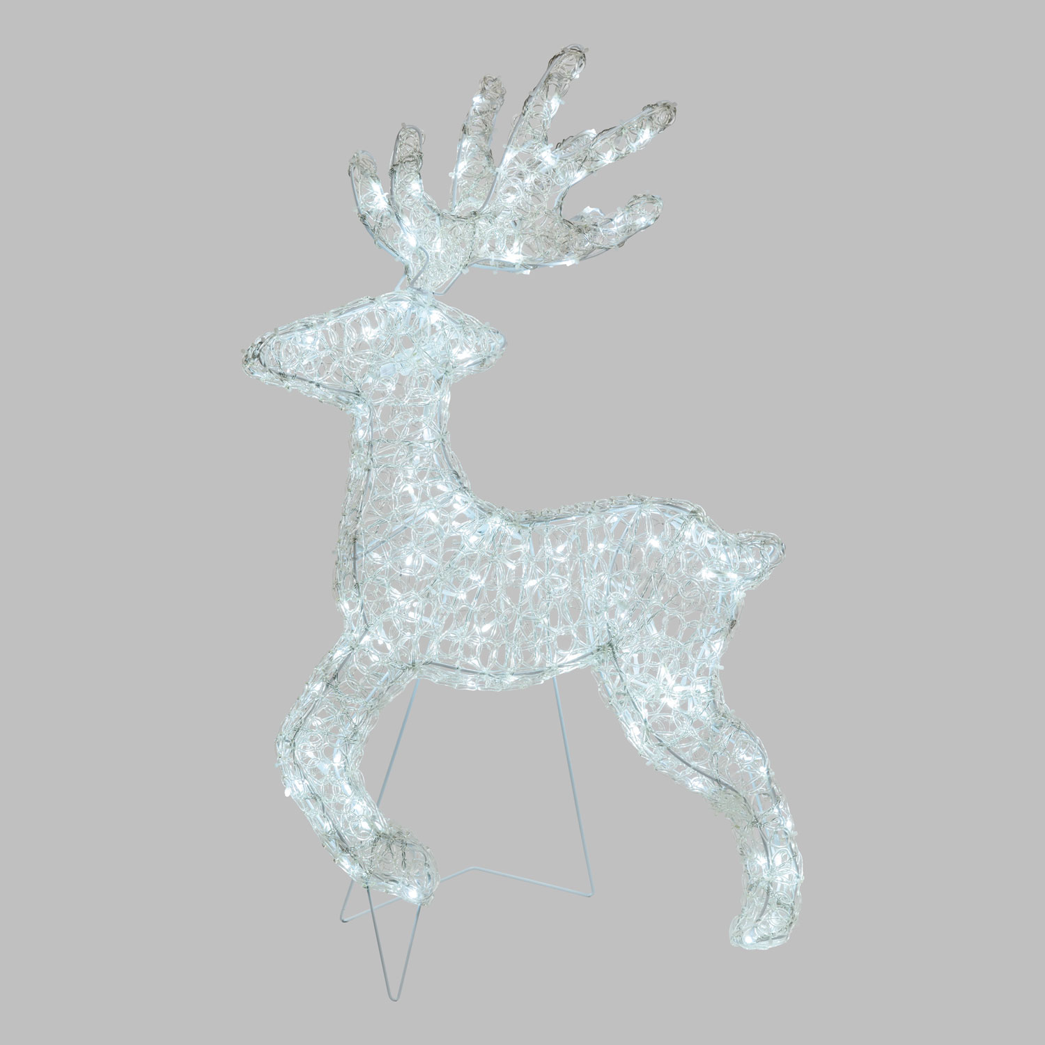 Renna galoppante Thin 3D, h 85 cm, led bianco freddo 4 Renna galoppante Thin 3D, h 85 cm, led bianco freddo 4