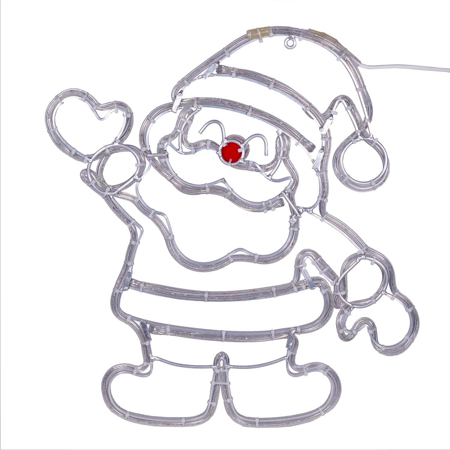 Père Noël en tube lumineux, h 65 cm, 283 led blanc froid et rouge 3 Père Noël en tube lumineux, h 65 cm, 283 led blanc froid et rouge 3