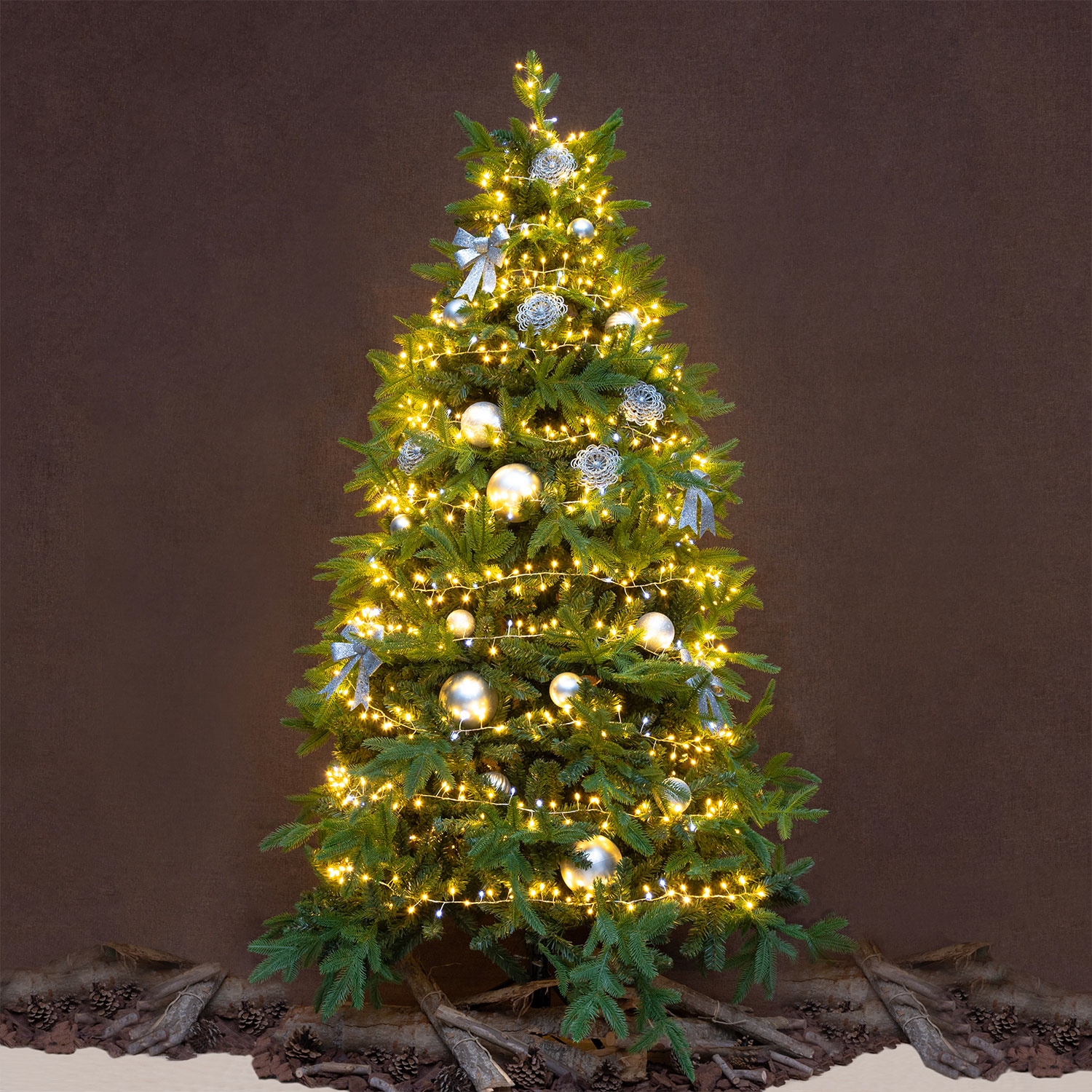 Guirlande Ruban de Lumière 20 m, 1000 Micro led blanc chaud et froid, câble argenté 4 Guirlande Ruban de Lumière 20 m, 1000 Micro led blanc chaud et froid, câble argenté 4