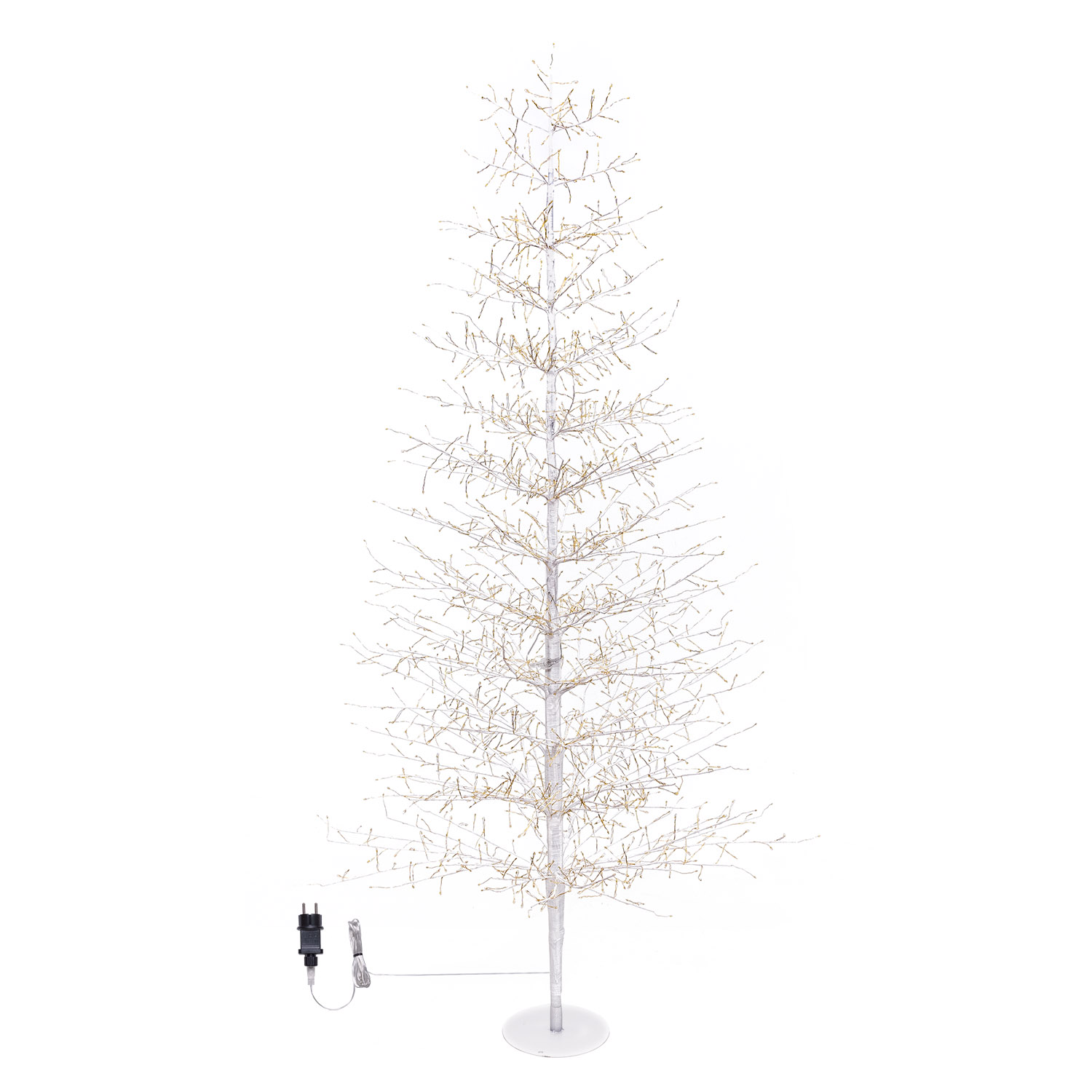 Albero Conico Tiglio bianco h 1,8 m, 1568 microled bianco caldo, uso interno 6