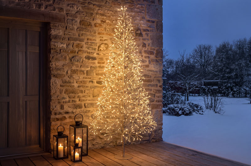 Sapin Ricco Led couleur champagne