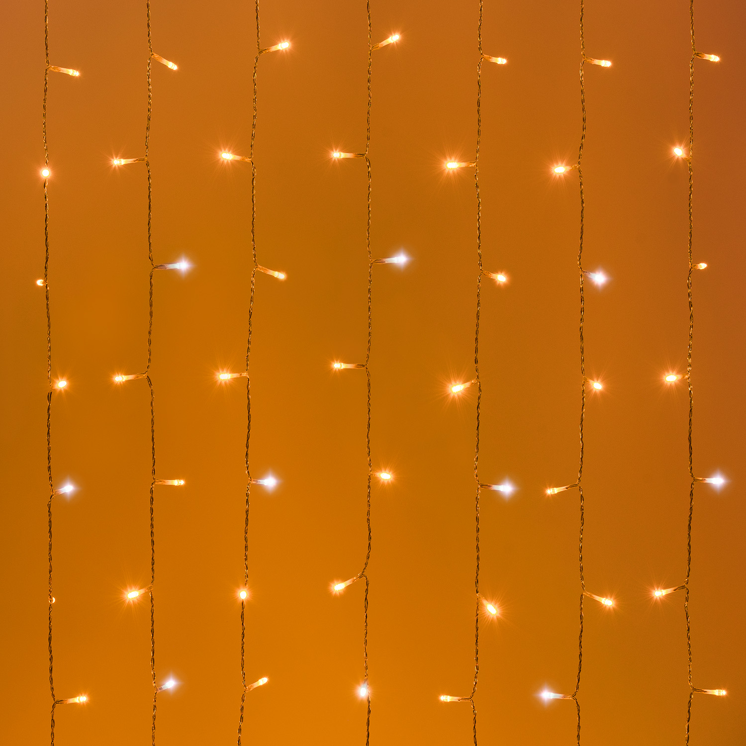 Tenda Connect+ 1 x h 3 m, 300 led bianco caldo e bianco freddo, cavo trasparente, prolungabile