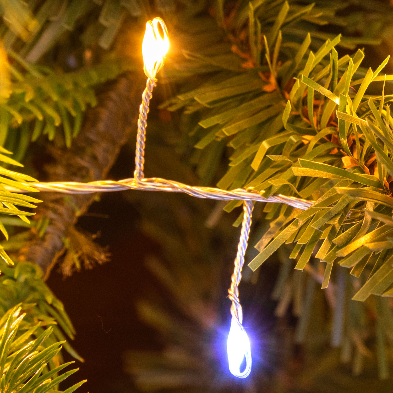 Guirlande Ruban de Lumière 20 m, 1000 Micro led blanc chaud et froid, câble argenté 2 Guirlande Ruban de Lumière 20 m, 1000 Micro led blanc chaud et froid, câble argenté 2