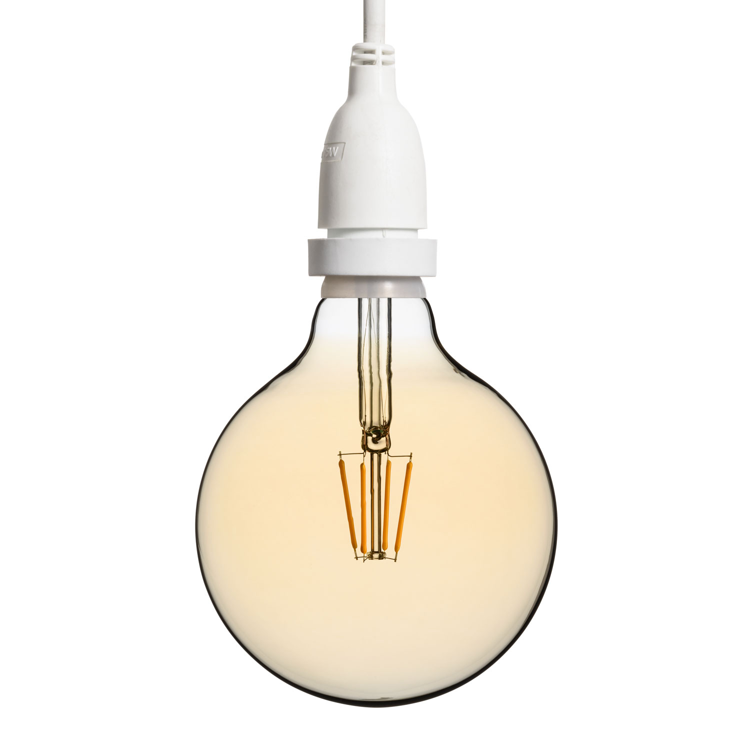 Lampadina da 4 Watt globo Ø 125 mm a sospensione, 3 metri di cavo bianco 2 Lampadina da 4 Watt globo Ø 125 mm a sospensione, 3 metri di cavo bianco 2