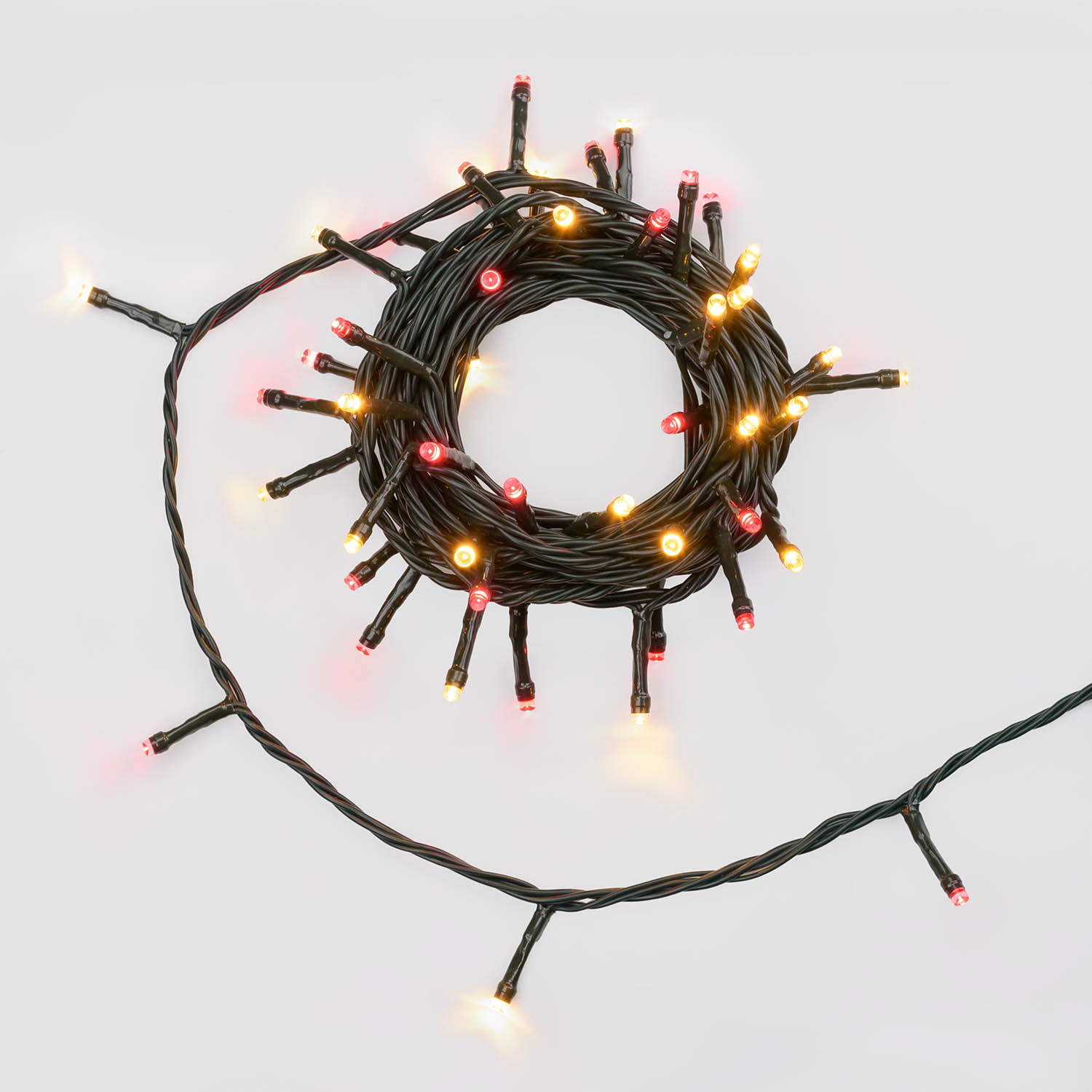 Lichterkette Connect+ 5 m, 50 LEDs multicolor Candy Cane, grünes Kabel, verlängerbar Lichterkette Connect+ 5 m, 50 LEDs multicolor Candy Cane, grünes Kabel, verlängerbar
