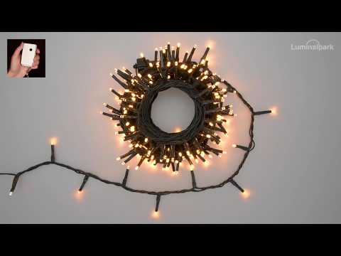 Smart Connect Lichterkette, 10 m, 200 MiniLEDs extra warmweiß, grünes Kabel 2 Smart Connect Lichterkette, 10 m, 200 MiniLEDs extra warmweiß, grünes Kabel 2