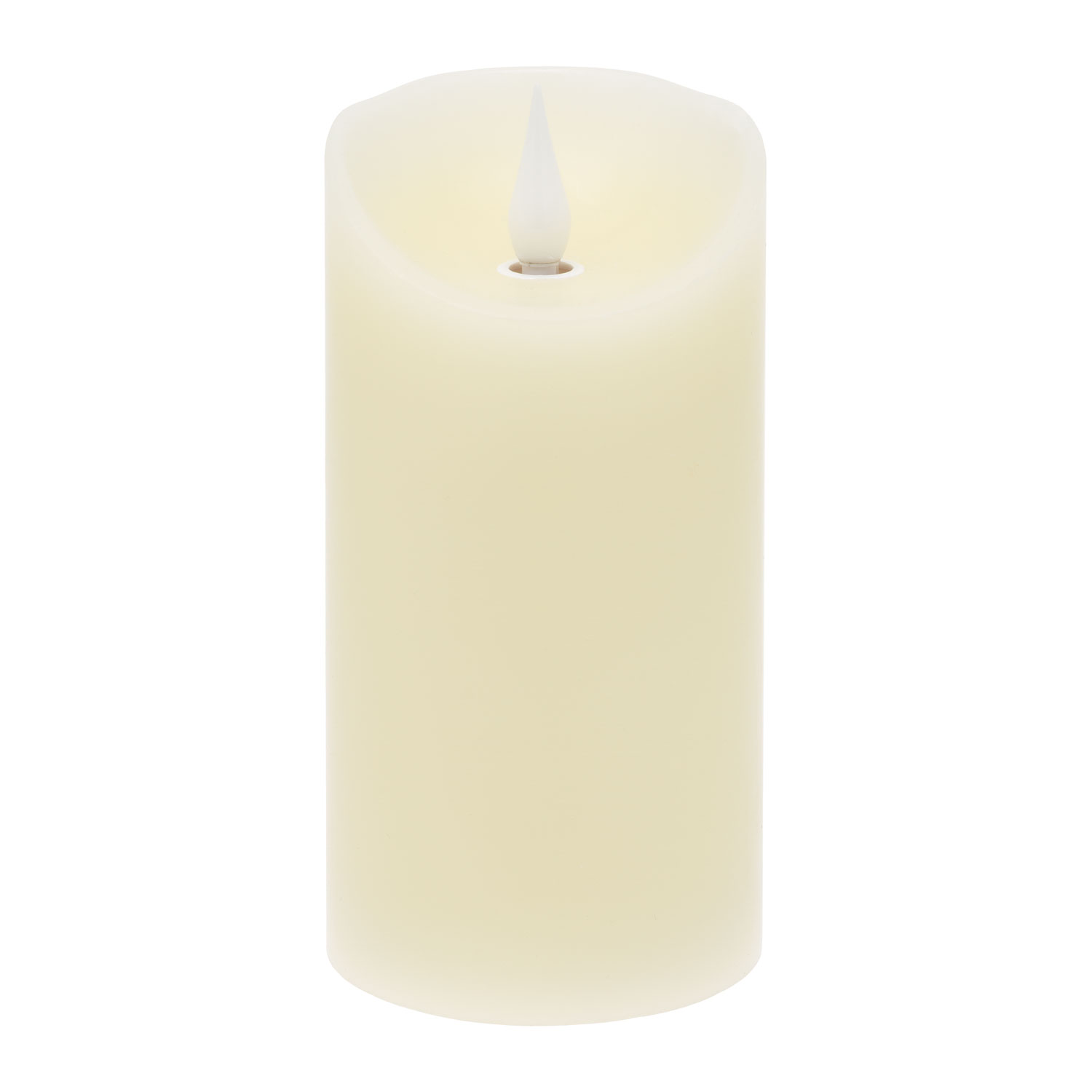 Bougie led en cire ivoire lisse, h. 15 cm 4 Bougie led en cire ivoire lisse, h. 15 cm 4
