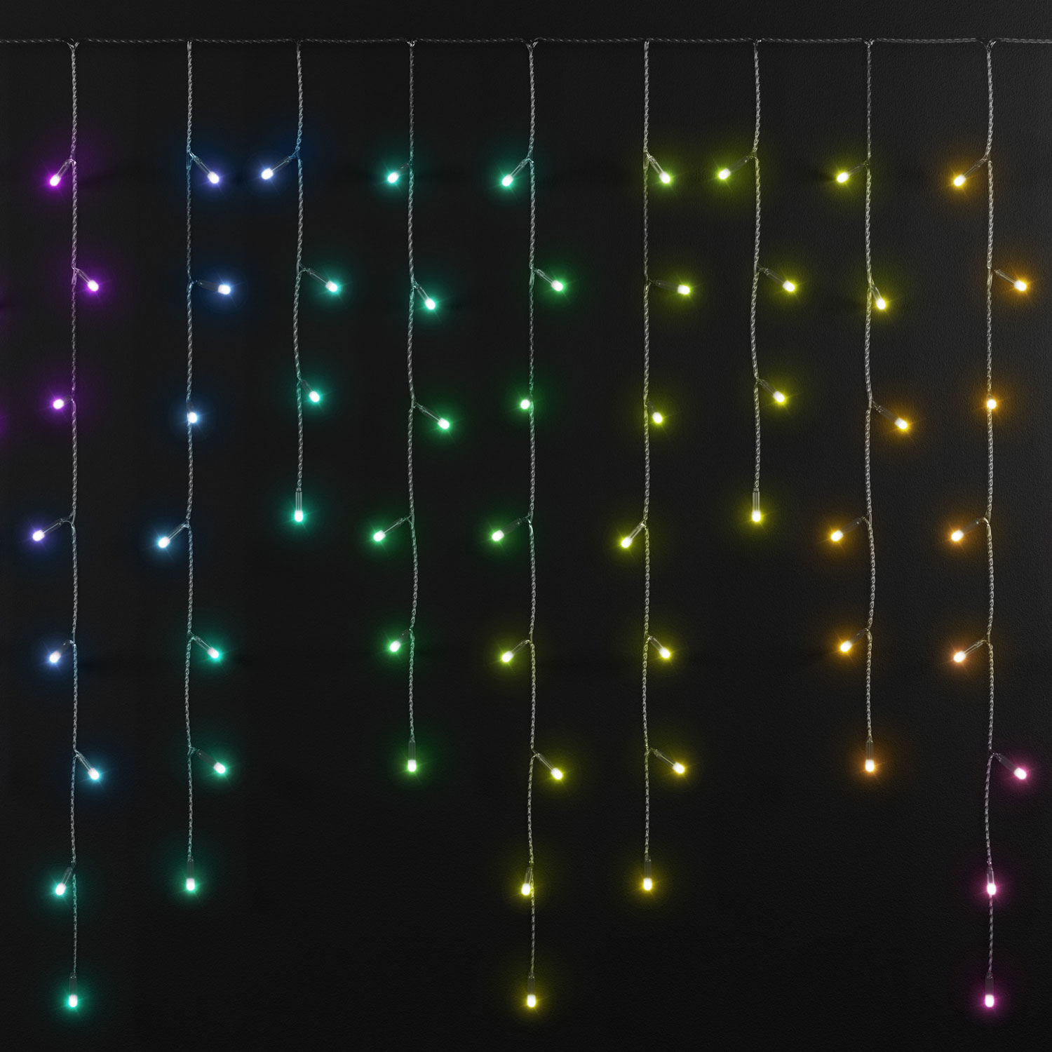 Twinkly Plus Eisregen-Lichterkette 5 x h 0,8 m, 250 PixelLEDs, RGB und warmweiß 5 Twinkly Plus Eisregen-Lichterkette 5 x h 0,8 m, 250 PixelLEDs, RGB und warmweiß 5