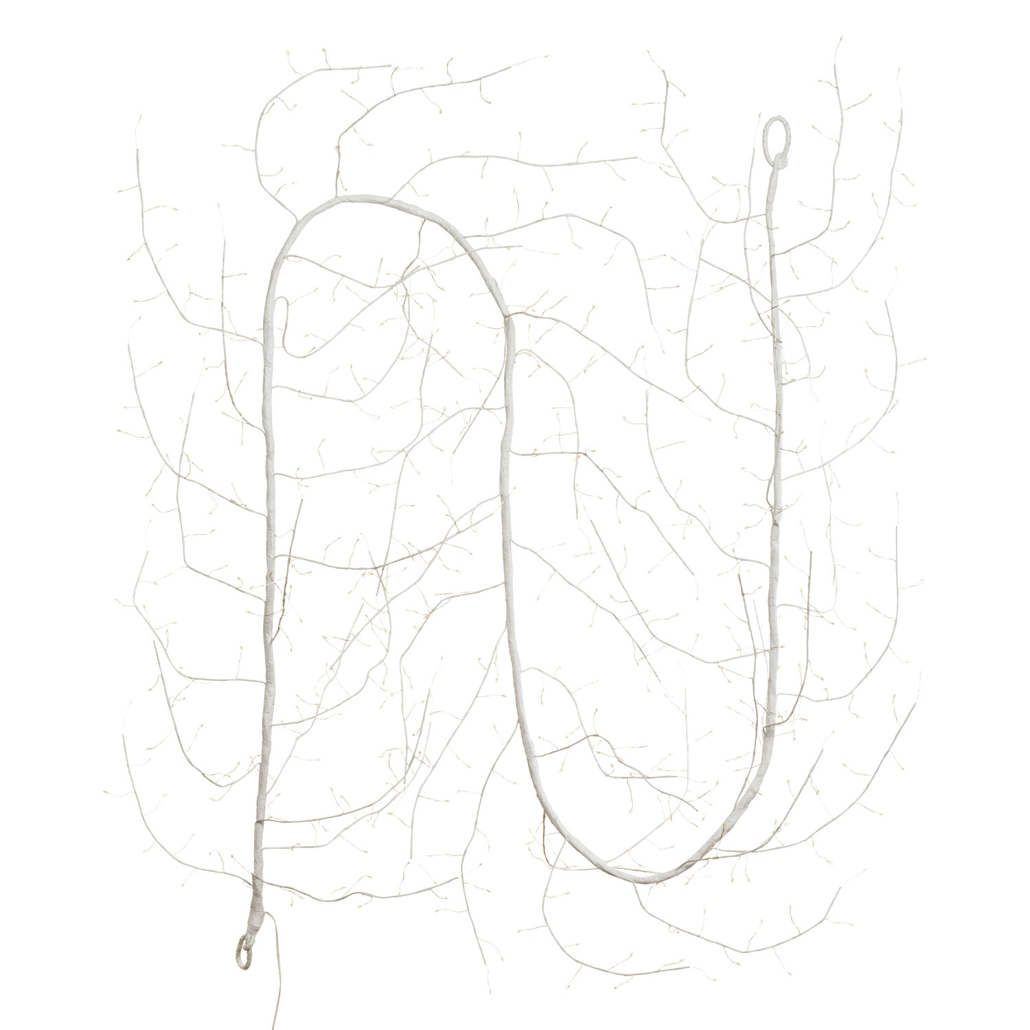 Branche Tilleul blanc 3 m, 504 microled blanc chaud, câble métal argenté, intérieur 8 Branche Tilleul blanc 3 m, 504 microled blanc chaud, câble métal argenté, intérieur 8