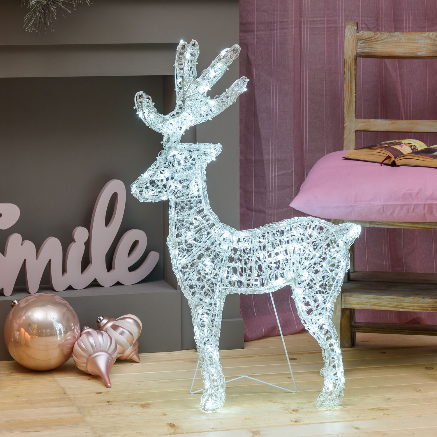 Reno Thin 3D, h 85 cm, led blanco frío Reno Thin 3D, h 85 cm, led blanco frío