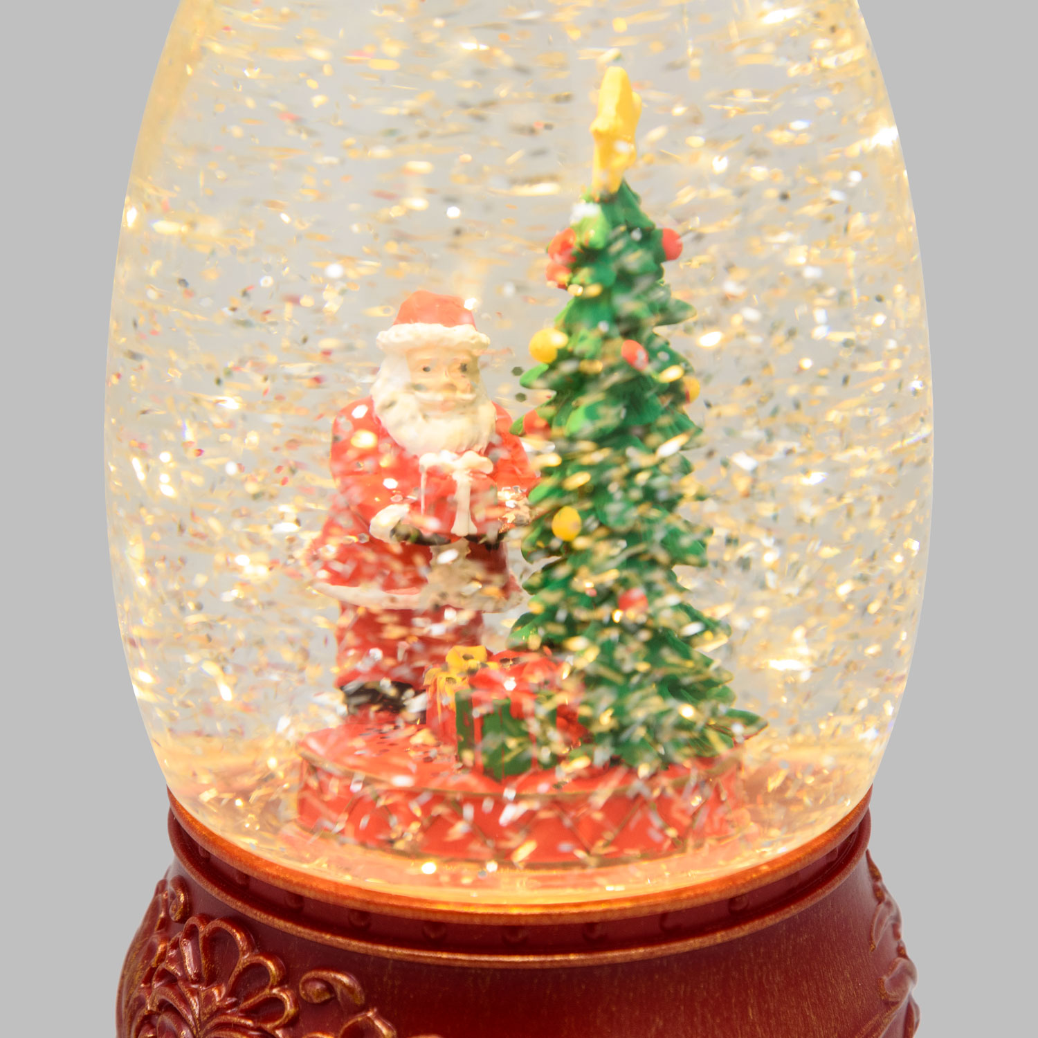 Lanterna Panorama con Albero e Babbo Natale, led bianco caldo 7 Lanterna Panorama con Albero e Babbo Natale, led bianco caldo 7