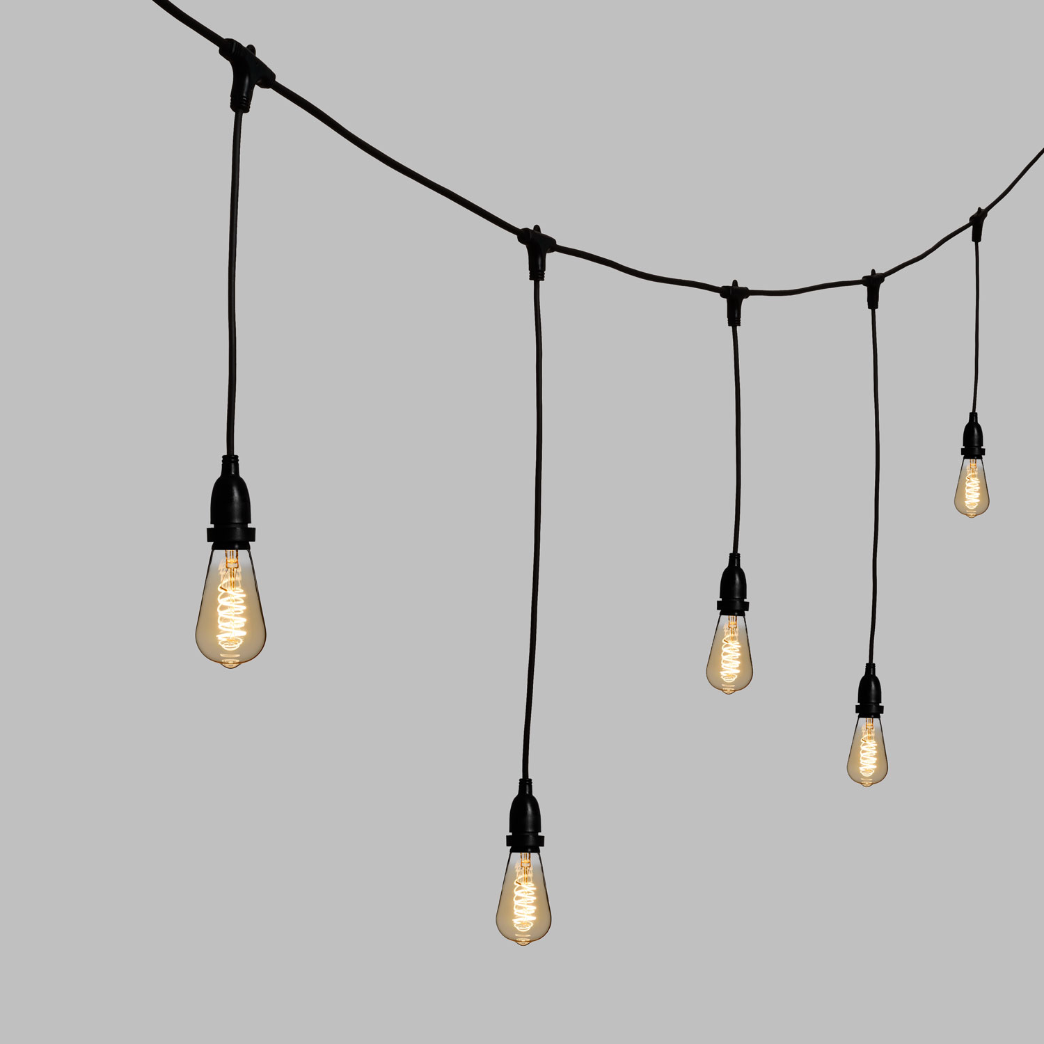 Catena 5 m, 8 lampadine pendenti Edison Ø 64 mm, h 70 cm, led a spirale, prolungabile 4 Catena 5 m, 8 lampadine pendenti Edison Ø 64 mm, h 70 cm, led a spirale, prolungabile 4