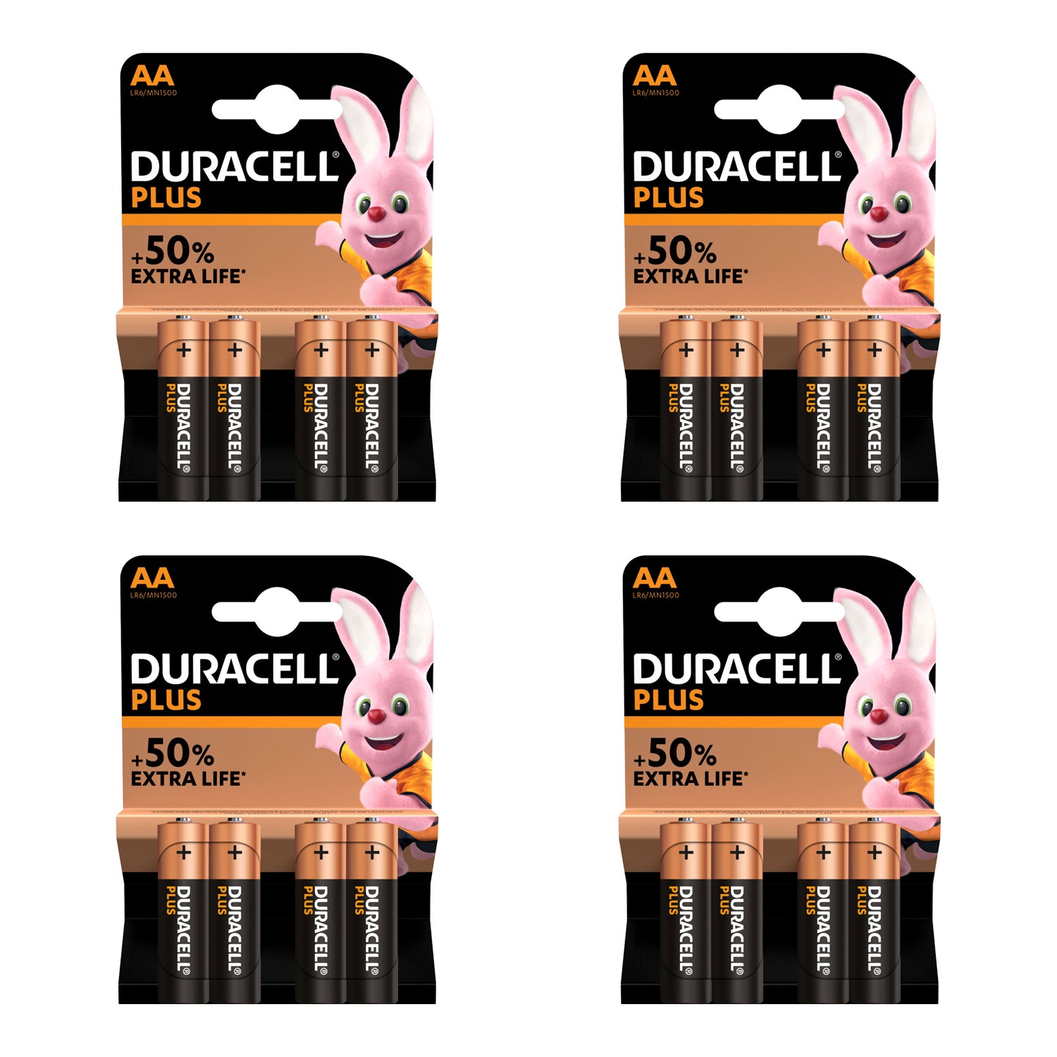 16 Piles AA Duracell Plus 16 Piles AA Duracell Plus
