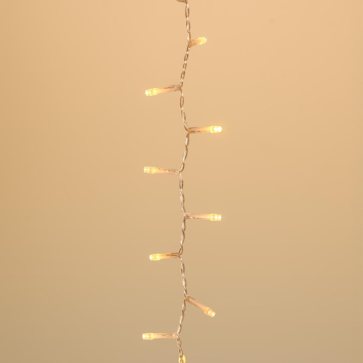 Stalattite 3,4 x h 0,8 m, 384 led bianco caldo, cavo trasparente 6