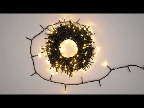 Guirnalda 18 m, 300 miniled blanco cálido, cable verde 2 Guirnalda 18 m, 300 miniled blanco cálido, cable verde 2
