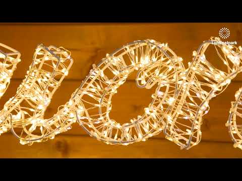 Scritta Buon Natale 3D, 102 x h 57 cm, 3200 microled bianco caldo e freddo, uso esterno 2 Scritta Buon Natale 3D, 102 x h 57 cm, 3200 microled bianco caldo e freddo, uso esterno 2