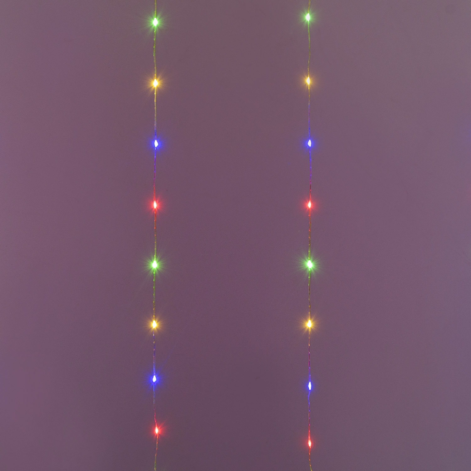 Tenda 5 x h 1 m, 200 Gocce di Luce Dual Color, led bianco caldo e multicolor, cavo trasparente 3