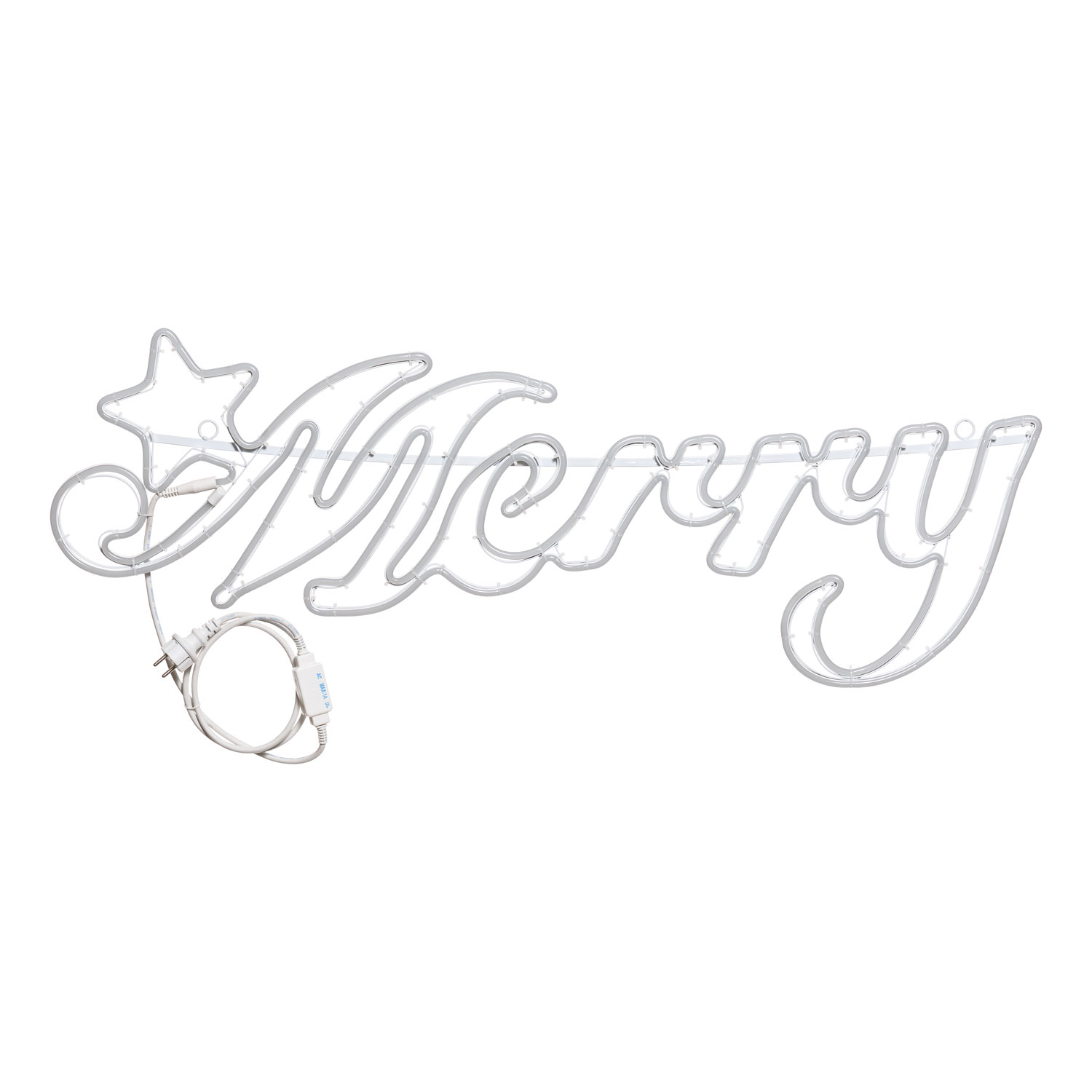 Scritta Merry Christmas in tubo effetto neon, 2040 led bianco caldo 5 Scritta Merry Christmas in tubo effetto neon, 2040 led bianco caldo 5